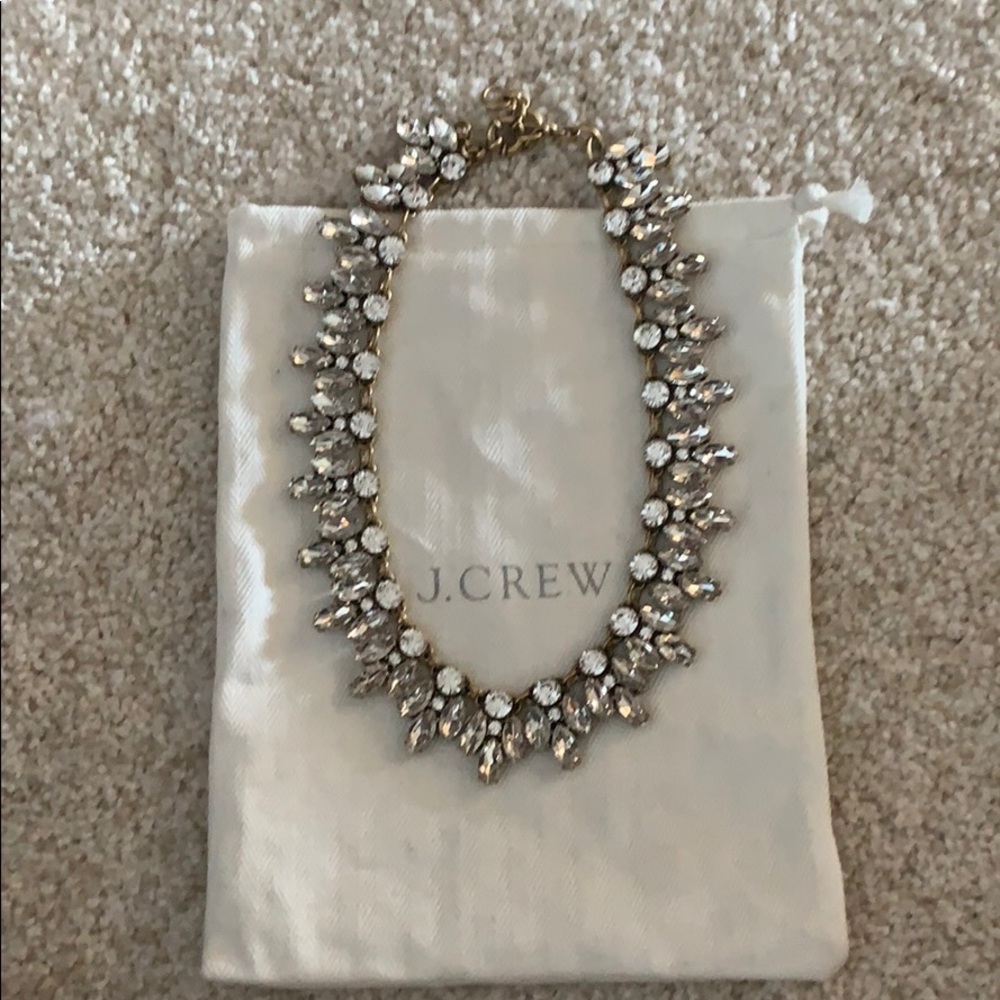 J Crew clear crystal necklace
